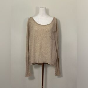 Anthropologie Stem Long Sleeved Oversized Oatmeal Shirt Women’s Size Medium